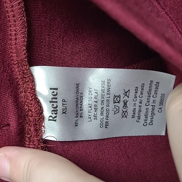 Rachel Size XS Maroon Tory Skater Mini Skirt - Picture 4 of 4